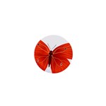 Red Butterfly 1  Mini Button