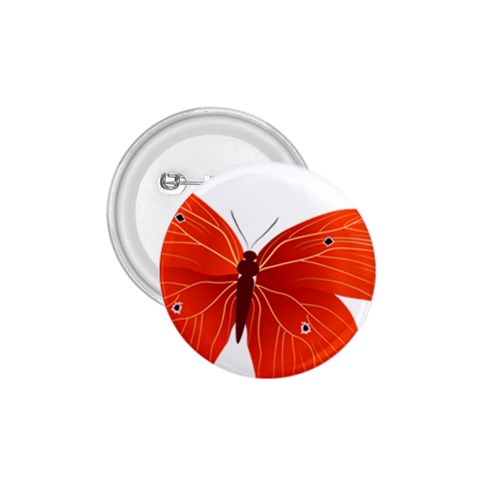 Red Butterfly 1.75  Button from ArtsNow.com Front