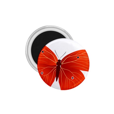 Red Butterfly 1.75  Magnet from ArtsNow.com Front