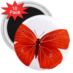 Red Butterfly 3  Magnet (10 pack)