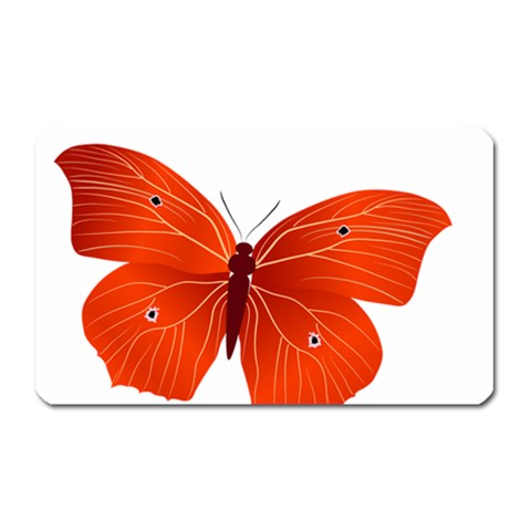 Red Butterfly Magnet (Rectangular) from ArtsNow.com Front