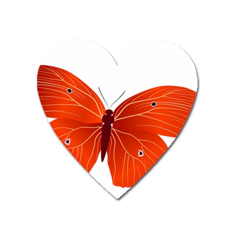 Red Butterfly Magnet (Heart) from ArtsNow.com Front