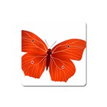 Red Butterfly Magnet (Square)