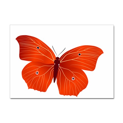 Red Butterfly Sticker A4 (10 pack) from ArtsNow.com Front