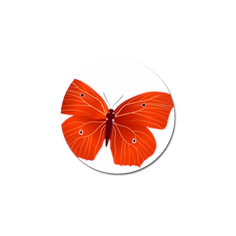 Red Butterfly Golf Ball Marker from ArtsNow.com Front