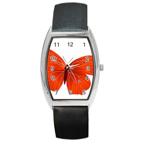 Red Butterfly Barrel Style Metal Watch from ArtsNow.com Front