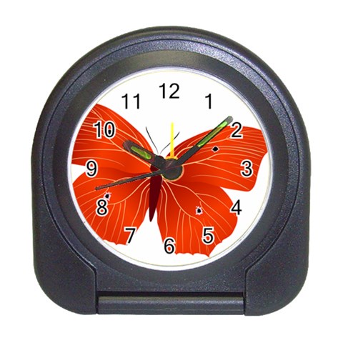 Red Butterfly Travel Alarm Clock from ArtsNow.com Front