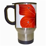 Red Butterfly Travel Mug (White)