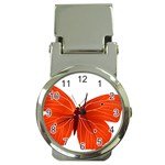 Red Butterfly Money Clip Watch