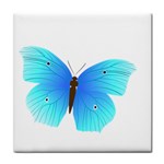 Blue Butterfly Tile Coaster