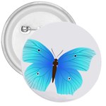 Blue Butterfly 3  Button