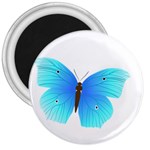 Blue Butterfly 3  Magnet