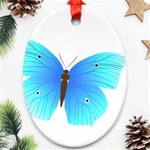 Blue Butterfly Ornament (Oval)