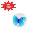 Blue Butterfly 1  Mini Button (10 pack) 