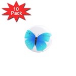 Blue Butterfly 1  Mini Magnet (10 pack) 