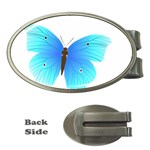 Blue Butterfly Money Clip (Oval)