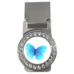 Blue Butterfly Money Clip (CZ)