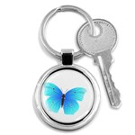 Blue Butterfly Key Chain (Round)