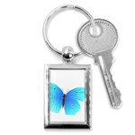 Blue Butterfly Key Chain (Rectangle)