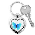 Blue Butterfly Key Chain (Heart)