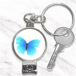 Blue Butterfly Nail Clippers Key Chain