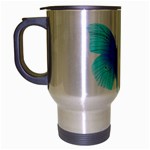 Blue Butterfly Travel Mug (Silver Gray)