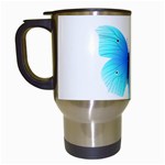 Blue Butterfly Travel Mug (White)