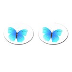 Blue Butterfly Cufflinks (Oval)