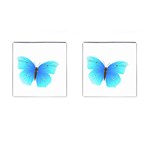 Blue Butterfly Cufflinks (Square)