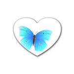 Blue Butterfly Heart Coaster (4 pack)