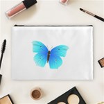 Blue Butterfly Cosmetic Bag (Large)