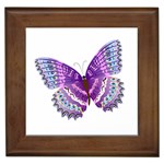 Purple Butterfly Framed Tile