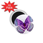 Purple Butterfly 1.75  Magnet (10 pack) 