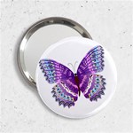 Purple Butterfly 2.25  Handbag Mirror