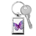 Purple Butterfly Key Chain (Rectangle)