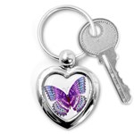 Purple Butterfly Key Chain (Heart)