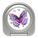 Purple Butterfly Travel Alarm Clock