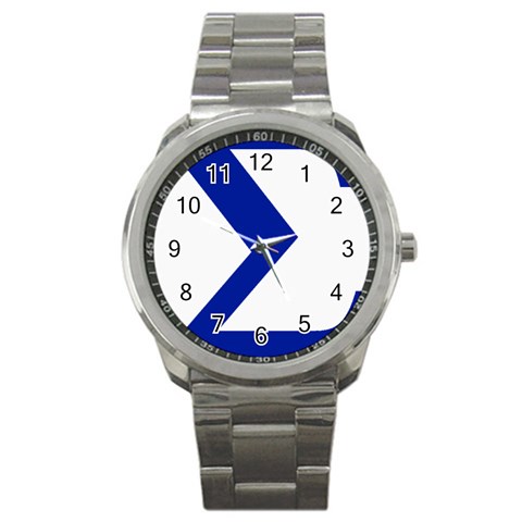 sigma GreekLetters Sport Metal Watch from ArtsNow.com Front