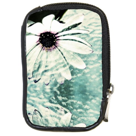 Grunge Daisy Compact Camera Leather Case from ArtsNow.com Front