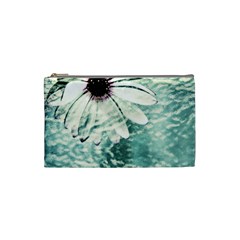 Grunge Daisy Cosmetic Bag (Small) from ArtsNow.com Front