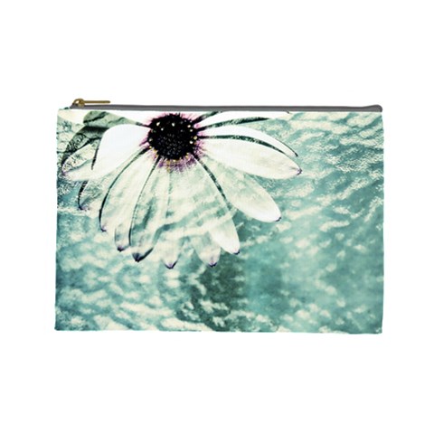 Grunge Daisy Cosmetic Bag (Large) from ArtsNow.com Front