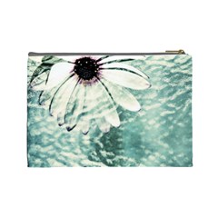 Grunge Daisy Cosmetic Bag (Large) from ArtsNow.com Back