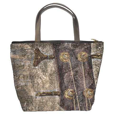 Grunge Guitar Tune Bucket Bag from ArtsNow.com Back