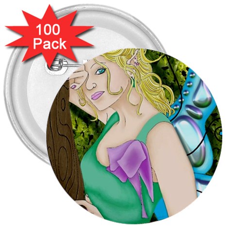 Forgotten Summer 3  Button (100 pack) from ArtsNow.com Front