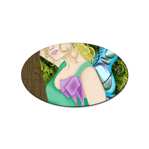 Forgotten Summer Sticker (Oval) from ArtsNow.com Front