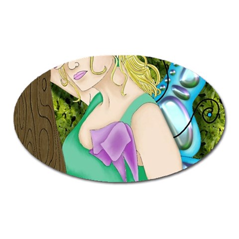 Forgotten Summer Magnet (Oval) from ArtsNow.com Front