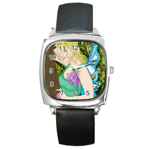 Forgotten Summer Square Metal Watch from ArtsNow.com Front