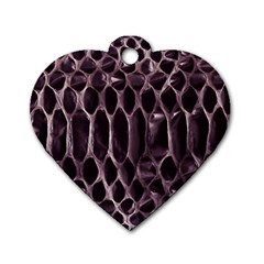 Snake Skin 3 Dog Tag Heart (Two Sides) from ArtsNow.com Front