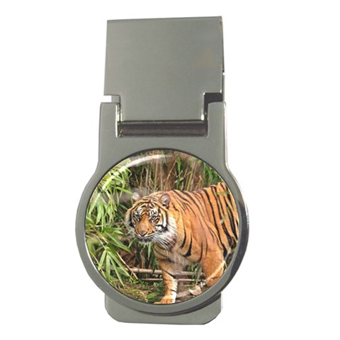 Tiger 1 Money Clip (Round) from ArtsNow.com Front