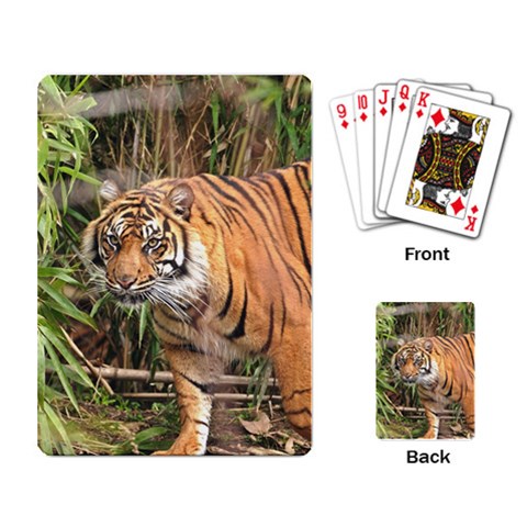 Tiger 1 Playing Cards Single Design from ArtsNow.com Back